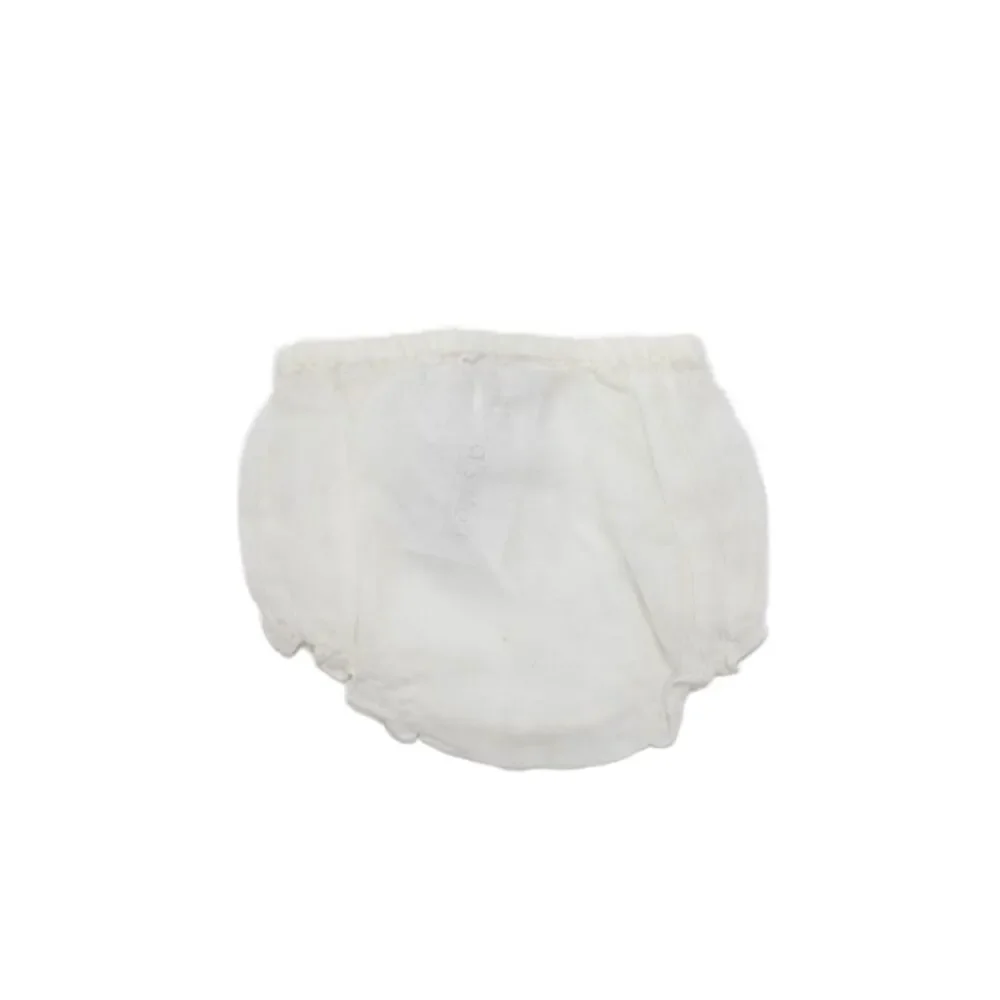 Bonpoint Girls Elastic Waistband Stretch Linen Bottoms White Size 12 Months